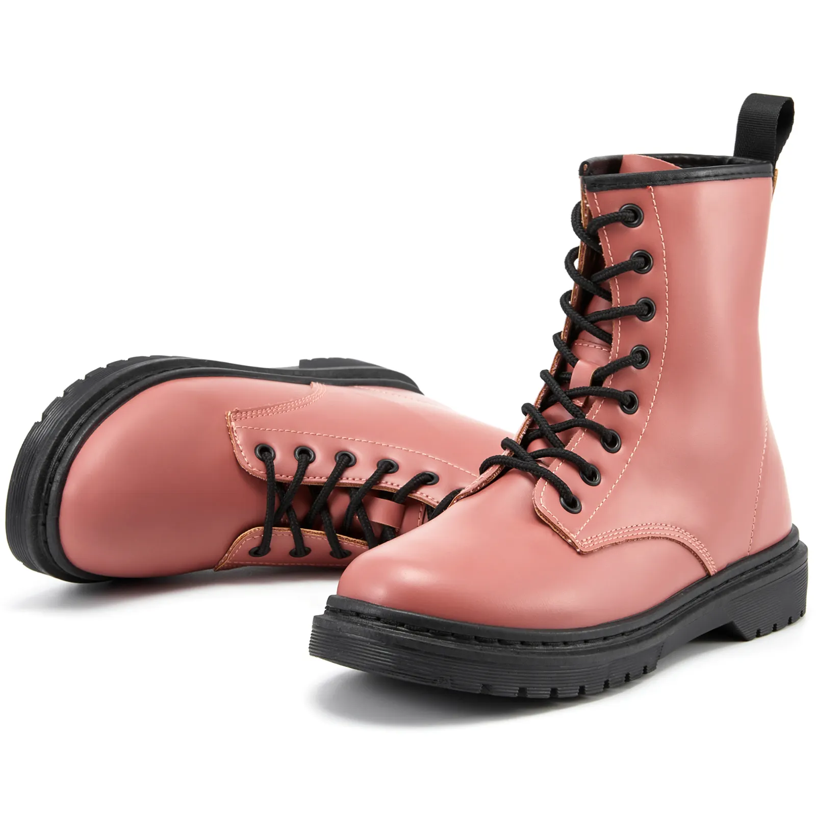 Clearance Wholesale 2022 Pu Leather Waterproof Ladies Pink Winter Boots Women Lace-Up Boots For Women Shoes