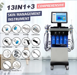 Dernière machine Hydra 14 en 1 en acier inoxydable avec analyseur de peau numérique, technologie d'infusion d'oxygène, traitement de peeling aquatique et soin facial complet - Product Image 2