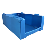 Boîtes de stockage en plastique empilables en polypropylène ondulé, feuilles de polypropylène réutilisables de taille personnalisée, bacs de prélèvement d'entrepôt