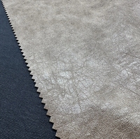 Tissu en cuir PU classique avec surface vieillie, sans PFAS, avec support en rayonne, résistant à l'eau, pour robes et costumes, spécifications personnalisables