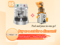 Commerciële Schilmachine Volledig Automatische Fruit Schilmachine voor Sinaasappel Mandarijn Peer - 110V/220V Elektrisch Desktopmodel voor Kraampjes