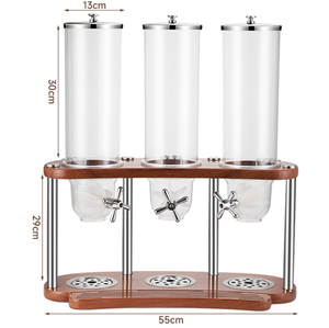 SUNNEX Dispensador de Cereales de Madera, Contenedor Seco de Copos de Maíz, Desayuno Buffet, Equipo de Restaurante, 3.5L, 7L, 10.5L - Product Image 1