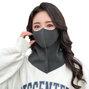 Mascarilla Térmica Chisang para Mujer, Protección UV, Transpirable, Cortavientos, para Deportes, Otoño Invierno, Color Sólido - Product Image 5