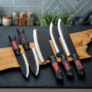 Personalized High Quality 5-Piece Powder Coating Chef <b>Knives</b> with Customized Handle For Multi-Purpose and Eco-Friendly - Product Image 3