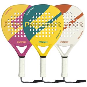 Nueva Llegada 2026: Raqueta de Pádel Serie Macaron con Forma de Lágrima, Superficie de Fibra de Vidrio Mate y Núcleo de Espuma EVA 15-17 para Jugadores - Product Image 1