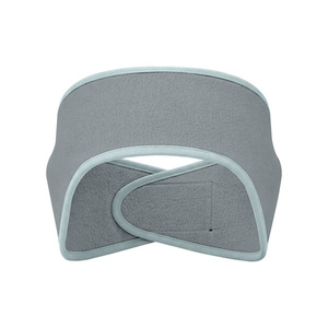 <b>Sports</b> Fleece <b>Headband</b> With Velcro Closure Windproof Adjustable For Yoga And Outdoor Activities Unisex Gray - Product Image 1