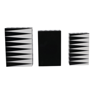 Set di scatole decorative con motivo triangolare, moderne scatole portaoggetti in resina e legno con coperchi per gioielli, ricordi e decorazioni per la casa - Product Image 6