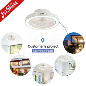 1stshine ventilateur de plafond led profil bas design fantaisie ABS pales ventilateur de plafond led intérieur avec télécommande - Product Image 5