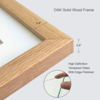 Bingkai Foto Kayu Solid Ringan Ramah Lingkungan 11x14 Kaca Asli Desain Modern Set 4 untuk Pajangan Dinding/Meja Termasuk Mat 8x10