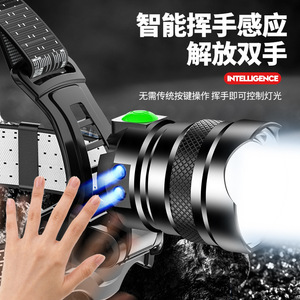 Linterna Frontal Recargable de Aleación de Aluminio P50 LED de 5W y 2400mAh con Zoom, Luz de Pesca con Sensor de Gestos - Product Image 3