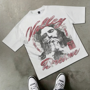 Camisetas de Diseño Personalizadas con Impresión en Serigrafía Extra Grande, 100% Algodón, Estilo Vintage, Corte Holgado, Camisetas Gráficas para Hombre - Product Image 5