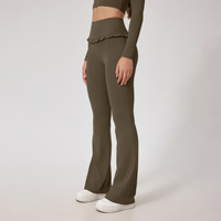 Kledingset met eigen logo, Y2K-mode, luxe, sneldrogend, elastisch kant, tops, broeken, yogasets, loungewear, zacht, 2-delig, dames