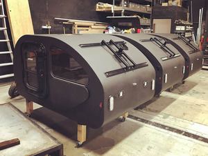 Manley Mini fibre de verre Teardrop campeurs hors réseau camping-cars avec suspension indépendante RV remorque de voyage pour le camping - Product Image 5