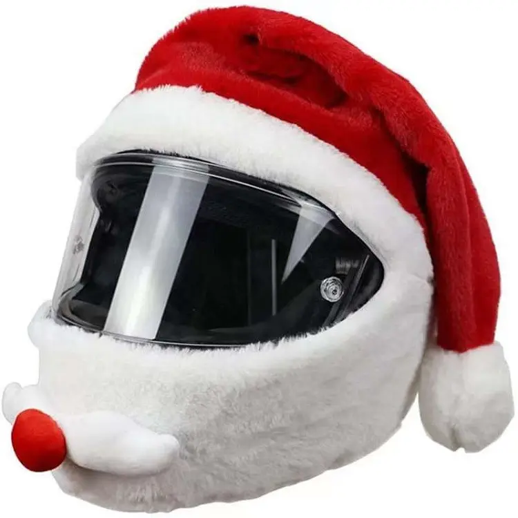Cheap Christmas Santa Motorcycle Hat Helmet Motorcycle Helmet Christmas Hat Outdoor Crazy Santa Gift Helmets Cute Heads Case