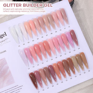 طلاء أظافر جل لامع بـ36 لونًا قابل للتخصيص، جل صلب بألوان وردية وعارية، جل بناء للأظافر غير سام - Product Image 3