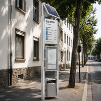 Parada de Autobús Inteligente con Pantalla LED, Noticias Gubernamentales, Anuncios de Servicios Públicos, Pronóstico del Vehículo, Independiente