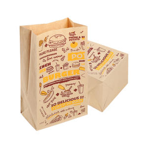 Bolsa de Papel Kraft para Comida para Llevar, con Fondo Cuadrado, sin Asas, Bolsas de Papel Marrón SOS con su Propio Logotipo - Product Image 4