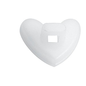 Heart Shaped Leather Covered <b>Buttons</b> Silver Gray SDH0173 Hardware Accessories - Product Image 5