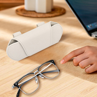 Élégant support de lunettes de soleil à visière, étui magnétique en daim pour lunettes de voiture, pochette adaptée aux modèles BMW, Toyota, Honda, Lexus, Tesla
