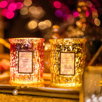 Luxuriöse Personalisierbare Sojawachs-Duftkerze im Rauchfreien Glasgefäß für SPA, Weihnachten, Halloween, Neujahr oder die Abschlussfeier