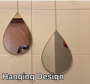 Ensemble de 3 Miroirs <span class=keywords><strong>D</strong></span>écoratifs Muraux <span class=keywords><strong>Goutte</strong></span> <span class=keywords><strong>d</strong></span>'<span class=keywords><strong>Eau</strong></span> de Luxe Style Nordique pour Arrière-Plan Mural, Porche ou Cheminée - Product Image 6
