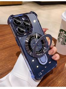 Coque <span class=keywords><strong>de</strong></span> téléphone portable anti-chute à haute pénétration pour iPhone 16 Plus, support quadrilatéral, coque vide, Apple 15 14 13 12 Pro Max - Product Image 3