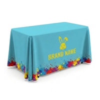 Nappe de table numérique en polyester de qualité supérieure, ignifuge, sur mesure, avec impression par transfert thermique pour usage en exposition