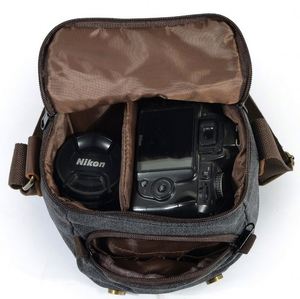 BSCI Factory Custom Water Resistant <b>Camera</b> <b>Bag</b> Canvas Leather Trim <b>Camera</b> <b>Messenger</b> <b>Bag</b> - Product Image 5