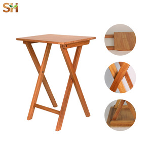 Mesa de Centro Plegable de Bambú, Muebles Modernos para Sala de Estar, Bandeja Portátil para Servir Aperitivos y Té, Juego de Mesa de Comedor de Lujo, Mesa de Centro para Café - Product Image 1