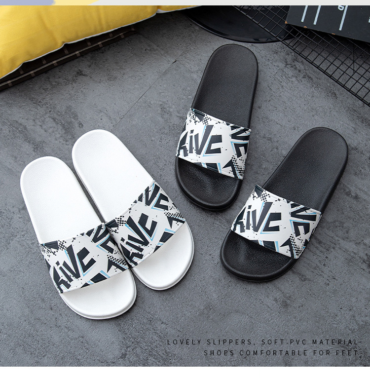 Summer Slides Slippers Non-slip Sandals Shoes Indoor PVC Beach Soft Slides for Men