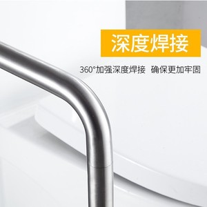 Barra de Agarre de Acero Inoxidable Ye Zhiting 55x10x70mm, Montada en el Suelo, Diseño Moderno y Simple para Soporte de Seguridad en el Baño - Product Image 4
