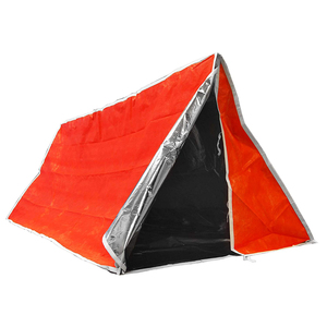 Emergency Survival Camping Shelter <strong>Tarp</strong> Orange &amp; Silver Mylar Solar Tube Tent - Product Image 5
