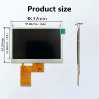 Panel LCD IPS 4,3 inci 800x480 Layar Sentuh Kapasitif dengan Antarmuka RGB Lampu Latar LED Kecerahan Tinggi