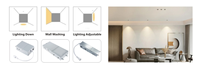 Plafonnier LED industriel ETL 4 pouces 30W IP65 pour hôtel, CCT réglable, 110V, encastré, finition blanche, spot, garantie 5 ans
