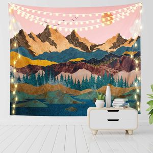 ¡Tapiz de ciervos navideños invierno nieve Santa Claus Navidad vacaciones colgante de pared para dormitorio decoración del hogar en Stock! - Product Image 1