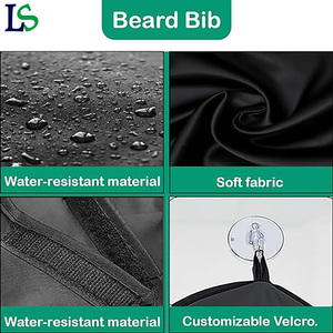 Mantellina da Barba Impermeabile Personalizzabile con Logo, Bianca o Nera, Antiaderente, con Ventose per Uso Domestico - Product Image 3