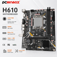 PCWINMAX Grosir Motherboard H610 LGA1700 DDR4 64GB MATX M.2 Mendukung CPU Generasi ke-12, ke-13, dan ke-14 OEM Tersedia untuk Desktop
