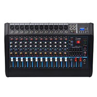 Console de mixage USB sans fil professionnelle 8 canaux PMX802D avec réverbération intégrée en alliage d'aluminium Bluetooth pour usage domestique et scénique