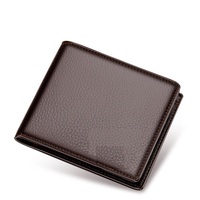 Portefeuille court en cuir pour homme, fermeture ouverte, vente en gros, personnalisable, design multi-fentes pour permis de conduire, doublure en polyester