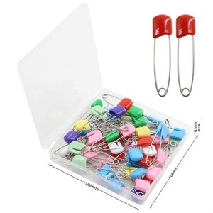เข็มกลัดนิรภัยปลายแหลม ขนาดหัว 16 มม. ชุบนิกเกิล ผลิตจากโรงงาน ขายส่ง คละสี ใช้สำหรับผูกผ้าพันคอ - Product Image 2