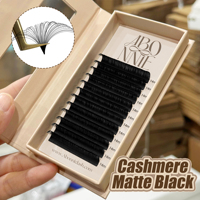 Fournitures pour cils en gros : Plateaux d'extensions de cils classiques, extensions de cils individuelles ultra douces en cachemire noir mat
