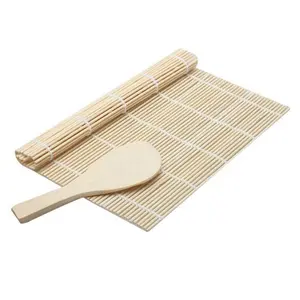 Reusable Natural Bamboo Biodegradable Green Sushi Maker Easy To Use Sushi Rolling Mat
