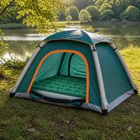 Tente de camping gonflable 2-3 personnes, double couche, Oxford, imperméable, portable