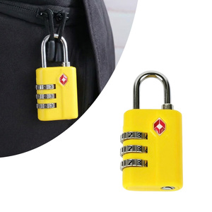 <span class=keywords><strong>Cadenas</strong></span> de voyage ergonomique à coque incurvée, <span class=keywords><strong>3</strong></span> <span class=keywords><strong>chiffres</strong></span>, code TSA007, avec trou pour clé maîtresse, <span class=keywords><strong>cadenas</strong></span> de sécurité à cadran - Product Image 1