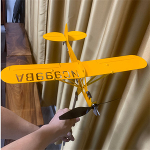 เครื่องบินโลหะตกแต่งสวน เครื่องบินบอกทิศทางลมสำหรับสวนกลางแจ้ง ของตกแต่งแบบเสียบปลั๊ก หมุนตามลม ติดหลังคา - Product Image 3