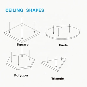Pannelli per soffitto modulari in fibra di vetro, pannelli acustici fonoassorbenti, leggeri, 1200x1200, a sospensione, per decorazione ospedaliera - Product Image 6