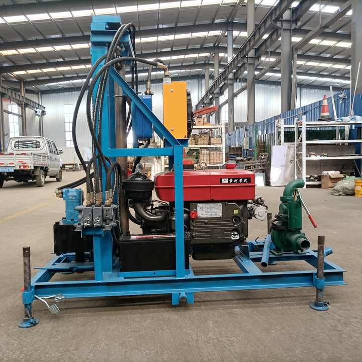 Deisel Engine Boring Rig 130M Diesel Engine Water Bore Well Drilling Machine Wheels Farm Mine ...