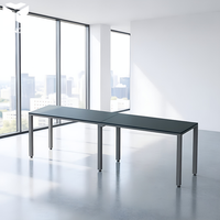 Poste de travail modulaire ergonomique pour 2 personnes, bureau en îlot, table de bureau ouverte de 240x60x75cm pour agence créative