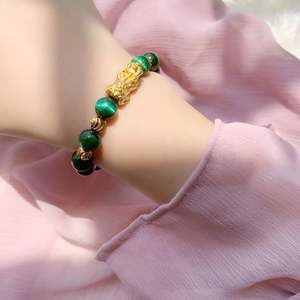 <b>Healing</b> Tiger Eyes Couple Feng Shui Gemstone <b>Bracelet</b> Adjustable Gold Pixiu Charm Birthstone Anxiety Crystal <b>Bracelets</b> for Men - Product Image 3