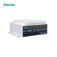 Komputer Industri Embedded Arm Linux/Win-dows/UB Tanpa Kipas, Mini PC Kontrol Industri I5/i7